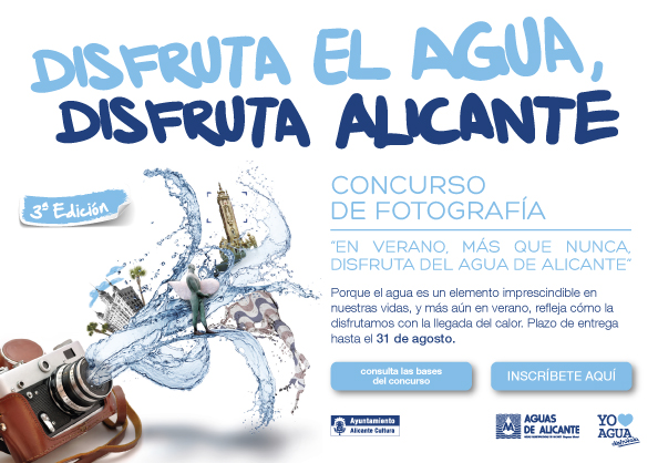 Dictar Examinar detenidamente Cerdo Tercera edición Concurso de Fotografía “En verano más que nunca, disfruta  del agua de Alicante”. | Fotocastalla